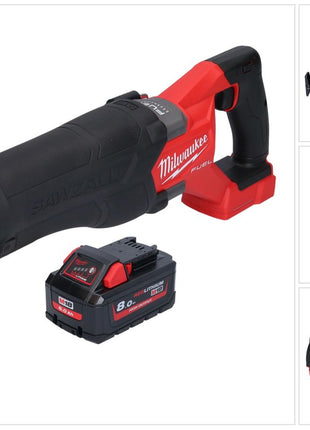 Milwaukee M18 FSZ-801 batería Sierra de sable alternativa 18 V sin escobillas + 1x batería 8,0 Ah - sin cargador