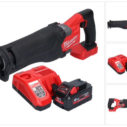 Milwaukee M18 FSZ-801 Scie sabre Recipro sans fil 18 V Brushless batterie + 1x 8.0 Ah batterie + chargeur