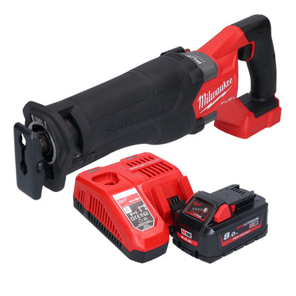Milwaukee M18 FSZ-801 Scie sabre Recipro sans fil 18 V Brushless batterie + 1x 8.0 Ah batterie + chargeur