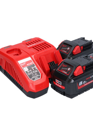 Milwaukee M18 FSZ-802 Scie sabre Recipro sans fil 18 V Brushless batterie + 2x 8.0 Ah batterie + chargeur