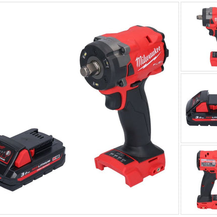 Milwaukee M18 FIW2F12-301 Clé à choc sans fil 18 V 339 Nm 1/2" Brushless + 1x batterie 3,0 Ah - sans chargeur
