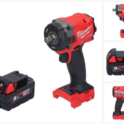 Milwaukee M18 FIW2F12-501 Clé à choc sans fil 18 V 339 Nm 1/2" Brushless + 1x batterie 5,0 Ah - sans chargeur