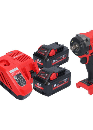 Clé à chocs sans fil Milwaukee M18 FIW2F12-802 18 V 339 Nm 1/2" sans balai + 2x batterie 8,0 Ah + chargeur