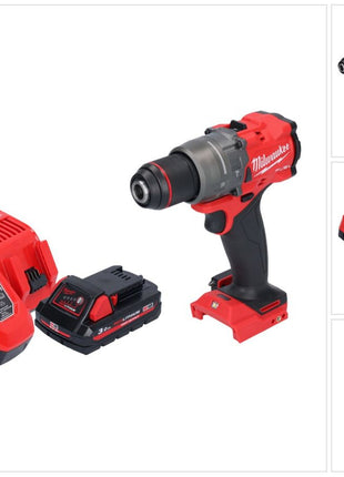 Perceuse à percussion sans fil Milwaukee M18 FPD3-301 18 V 158 Nm sans balais + 1 batterie 3,0 Ah + chargeur