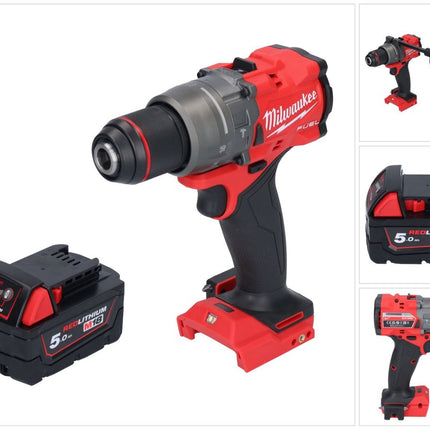 Milwaukee M18 FPD3-501 Perceuse-visseuse à percussion sans fil 18 V 158 Nm Brushless + 1x batterie 5,0 Ah - sans chargeur