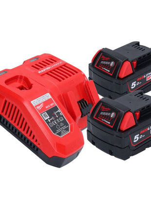 Milwaukee M18 FPD3-502 Perceuse-visseuse à percussion sans fil 18 V 158 Nm Brushless + 2x batterie 5,0 Ah + chargeur