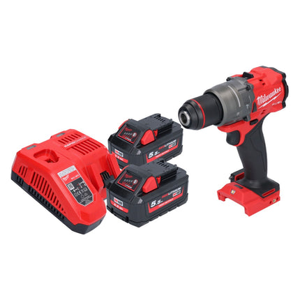 Milwaukee M18 FPD3-552 Perceuse-visseuse à percussion sans fil 18 V 158 Nm Brushless + 2x batterie 5,5 Ah + chargeur