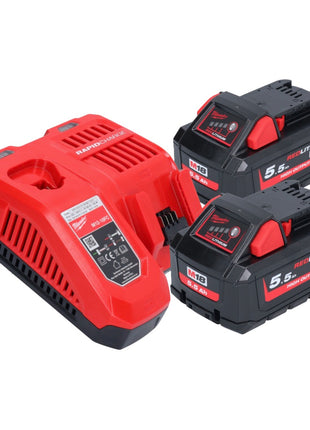 Milwaukee M18 FPD3-552 akumulatorowa wiertarko-wkrętarka udarowa 18 V 158 Nm bezszczotkowa + 2x akumulator 5,5 Ah + ładowarka