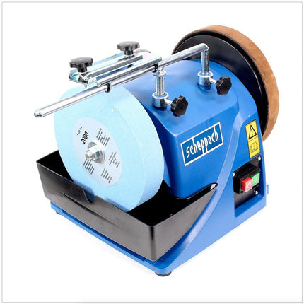 Scheppach Tiger 2000 S Nass Schleifmaschine / Schleifer 120 W + Winkellehre + Schleifvorrichtung ( 89490916 ) - Toolbrothers