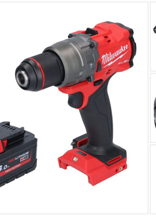 Taladro percutor inalámbrico Milwaukee M18 FPD3-801 18 V 158 Nm sin escobillas + 1x batería 8,0 Ah - sin cargador