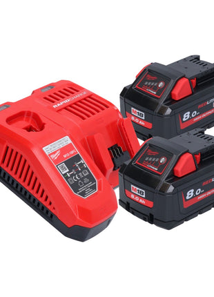 Milwaukee M18 FPD3-802 akumulatorowa wiertarko-wkrętarka udarowa 18 V 158 Nm bezszczotkowa + 2x akumulator 8,0 Ah + ładowarka