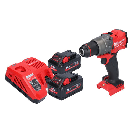 Milwaukee M18 FPD3-802 Perceuse-visseuse à percussion sans fil 18 V 158 Nm Brushless + 2x batterie 8,0 Ah + chargeur