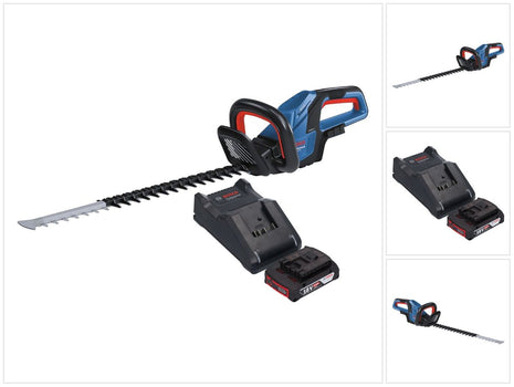 Bosch GHE 18V-60 Cortasetos a batería profesional 18 V 60 cm sin escobillas + 1x batería 2,0 Ah + cargador