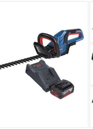 Bosch GHE 18V-60 Professional Taille-haies sans fil 18 V 60 cm Brushless + 1x batterie 4,0 Ah + chargeur