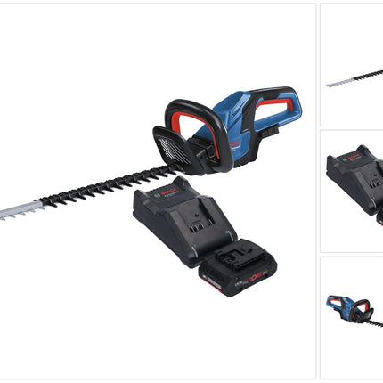 Bosch GHE 18V-60 Professional Taille-haies sans fil 18 V 60 cm Brushless + 1x batterie ProCORE 4,0 Ah + chargeur