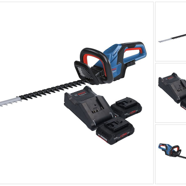 Bosch GHE 18V-60 Professional Taille-haies sans fil 18 V 60 cm Brushless + 2x batterie ProCORE 4,0 Ah + chargeur