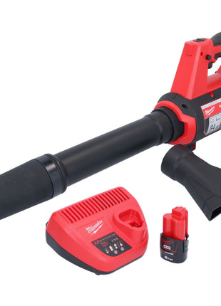 Souffleur à batterie Milwaukee M12 BBL-201 12 V + 1x batterie 2,0 Ah + chargeur