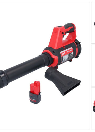 Milwaukee M12 BBL-251 Souffleur sans fil 12 V + 1x batterie 2,5 Ah - sans chargeur