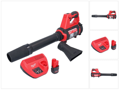 Soplador a batería Milwaukee M12 BBL-251 12 V + 1x batería 2,5 Ah + cargador