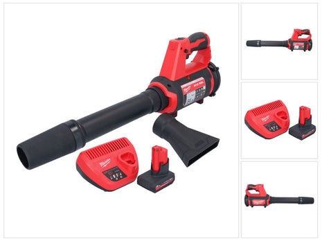 Soplador de batería Milwaukee M12 BBL-501 12 V + 1x batería 5,0 Ah + cargador