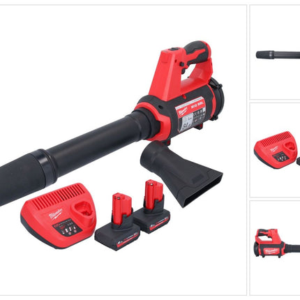 Souffleur à batterie Milwaukee M12 BBL-502 12 V + 2x batteries 5,0 Ah + chargeur