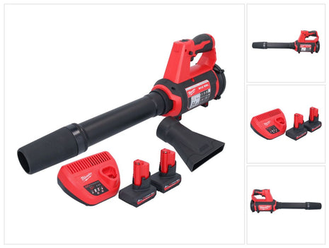 Milwaukee M12 BBL-502 Akku Gebläse 12 V + 2x Akku 5,0 Ah + Ladegerät