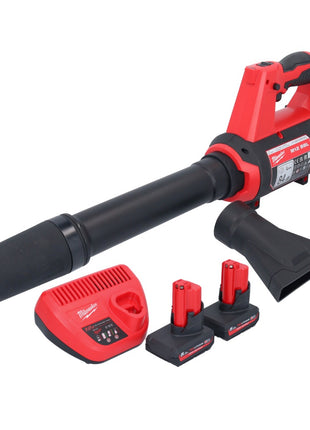 Souffleur à batterie Milwaukee M12 BBL-502 12 V + 2x batteries 5,0 Ah + chargeur