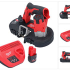Scie à ruban à batterie Milwaukee M12 BS-251 12 V 41 x 41 mm + 1x batterie 2,5 Ah + chargeur