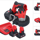 Scie à ruban à batterie Milwaukee M12 BS-402 12 V 41 x 41 mm + 2x batteries 4,0 Ah + chargeur