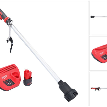 Pompe de transfert de batterie Milwaukee M12 BSWP-251 12 V 34 l/min + 1x batterie 2,5 Ah + chargeur