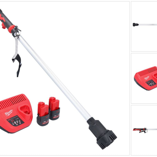 Pompe de transfert de batterie Milwaukee M12 BSWP-252 12 V 34 l/min + 2x batteries 2,5 Ah + chargeur