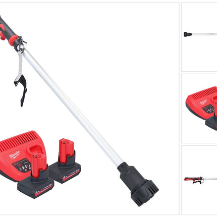 Pompe de transfert de batterie Milwaukee M12 BSWP-502 12 V 34 l/min + 2x batteries 5,0 Ah + chargeur