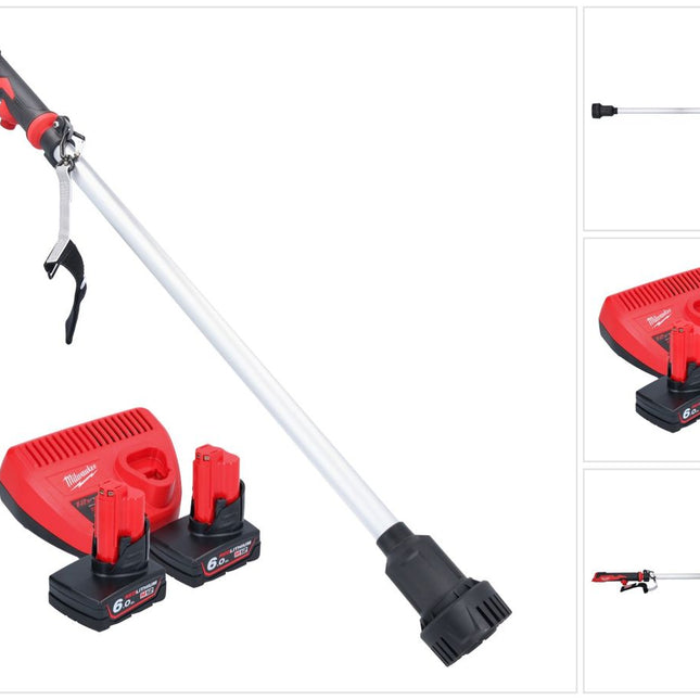 Pompe de transfert de batterie Milwaukee M12 BSWP-602 12 V 34 l/min + 2x batteries 6,0 Ah + chargeur