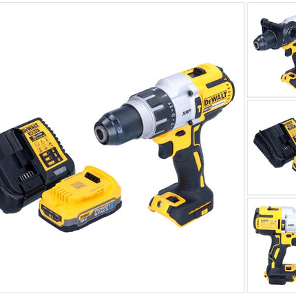 DeWalt DCD 996 E1 Perceuse-visseuse à percussion sans fil 18 V 95 Nm Brushless + 1x batterie 1,7 Ah + chargeur