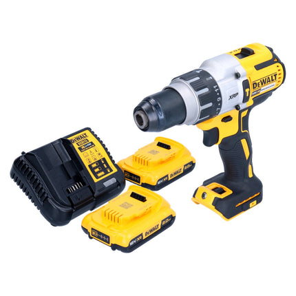 DeWalt DCD 996 D2 Perceuse-visseuse à percussion sans fil 18 V 95 Nm Brushless + 2x batterie 2,0 Ah + chargeur