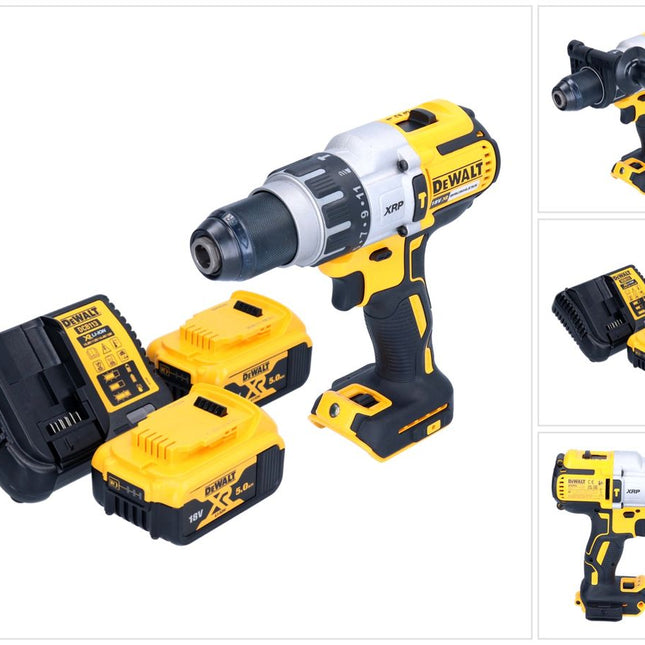 DeWalt DCD 996 P2 Perceuse-visseuse à percussion sans fil 18 V 95 Nm Brushless + 2x batterie 5,0 Ah + chargeur