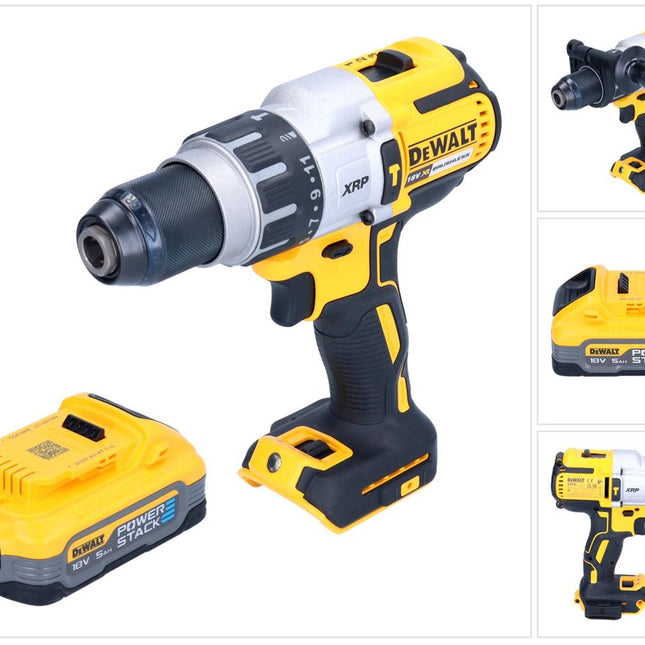 DeWalt DCD 996 N Perceuse-visseuse à percussion sans fil 18 V 95 Nm Brushless + 1x batterie Powerstack 5,0 Ah - sans chargeur