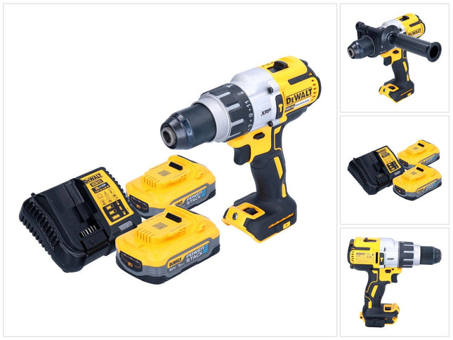 DeWalt DCD 996 H2 Perceuse-visseuse à percussion sans fil 18 V 95 Nm Brushless + 2x Powerstack batterie 5,0 Ah + chargeur