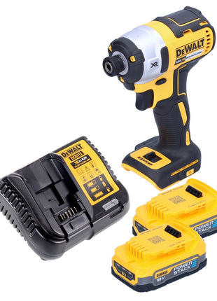 Llave de impacto a batería DeWalt DCF 887 E2 18 V 205 Nm 1/4" sin escobillas + 2x baterías 1,7 Ah + cargador