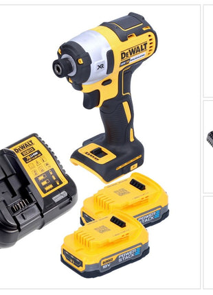 Llave de impacto a batería DeWalt DCF 887 E2 18 V 205 Nm 1/4" sin escobillas + 2x baterías 1,7 Ah + cargador