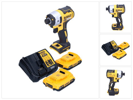 DeWalt DCF 887 D2 Clé à choc sans fil 18 V 205 Nm 1/4'' Brushless + 2x batterie 2,0 Ah + chargeur