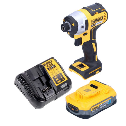 DeWalt DCF 887 H1 Clé à choc sans fil 18 V 205 Nm 1/4" Brushless + 1x batterie Powerstack 5,0 Ah + chargeur