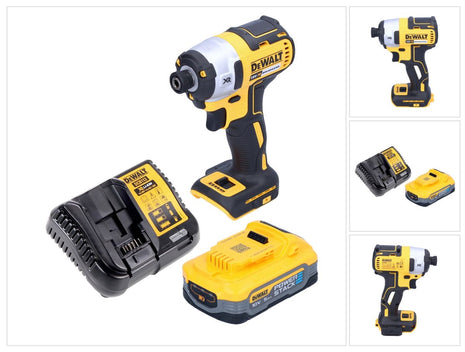 DeWalt DCF 887 H1 Clé à choc sans fil 18 V 205 Nm 1/4'' Brushless + 1x batterie Powerstack 5,0 Ah + chargeur