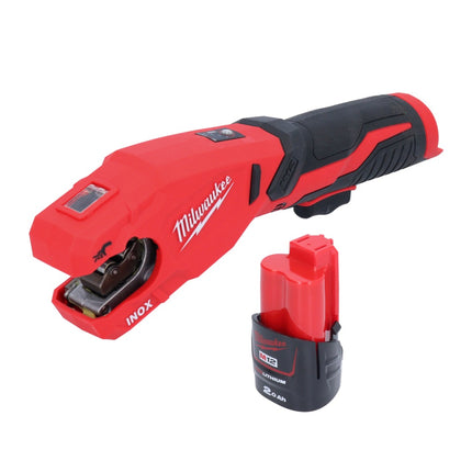 Milwaukee M12 PCSS-201 Coupe-tubes inox sans fil 12 V 12 - 28 mm + 1x batterie 2,0 Ah - sans chargeur