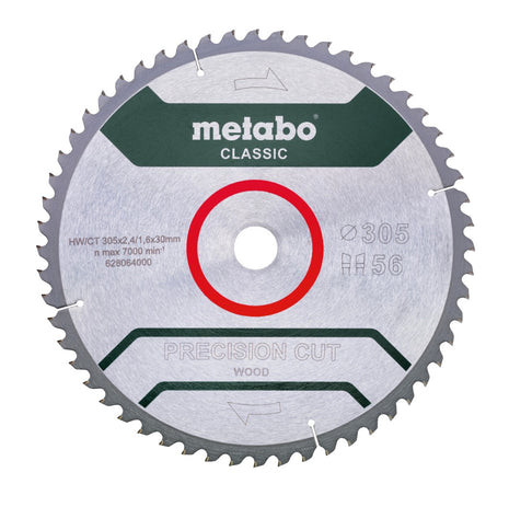 Metabo Precision Cut Wood - Classic Kreissgeblatt 305 x 30 mm Z56 ( 628064000 ) WZ 5