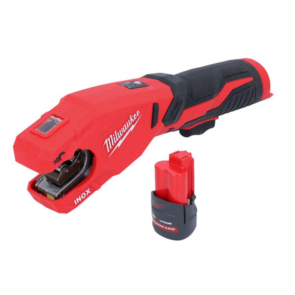 Milwaukee M12 PCSS-251 Coupe-tubes inox sans fil 12 V 12 - 28 mm + batterie 2,5 Ah - sans chargeur