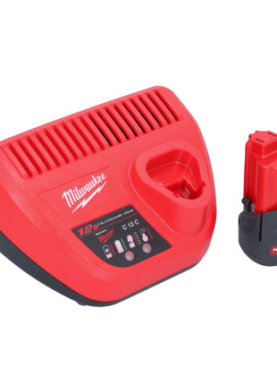 Milwaukee M12 PCSS-251 Coupe-tubes inox sans fil 12 V 12 - 28 mm + 1x batterie 2,5 Ah + chargeur