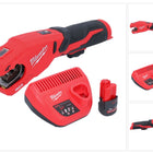 Milwaukee M12 PCSS-251 Coupe-tubes inox sans fil 12 V 12 - 28 mm + 1x batterie 2,5 Ah + chargeur