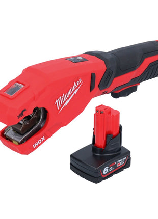 Milwaukee M12 PCSS-601 Akku Edelstahl Rohrabschneider 12 V 12 - 28 mm + 1x Akku 6,0 Ah - ohne Ladegerät