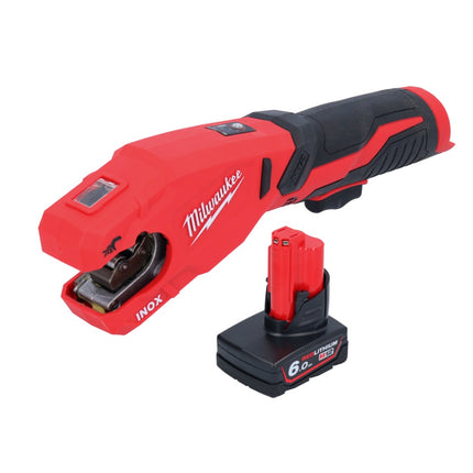 Milwaukee M12 PCSS-601 Coupe-tubes inox sans fil 12 V 12 - 28 mm + 1x batterie 6,0 Ah - sans chargeur